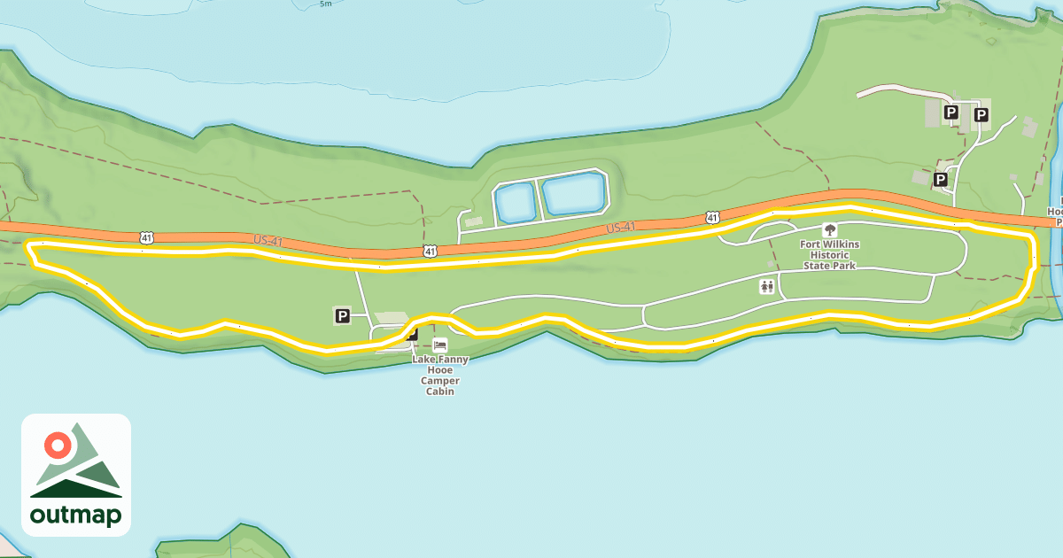 Map of Fort Wilkins Loop