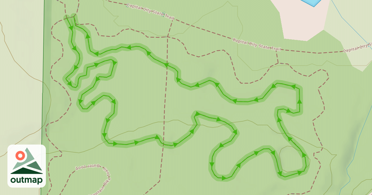 Map of Seminole Mountain Bike Trail - Inner Loop