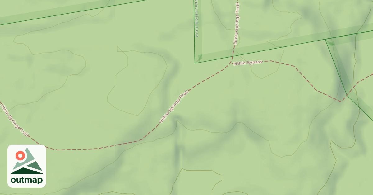 Map of Lithia Springs Trail