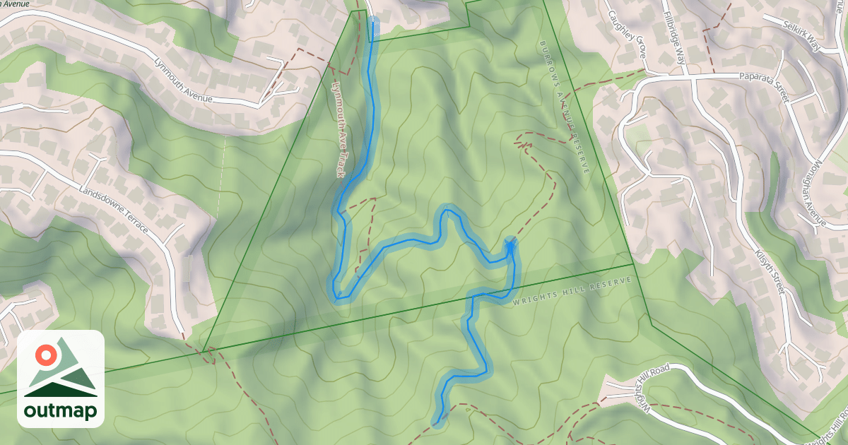 Map of Burrows Ave Track
