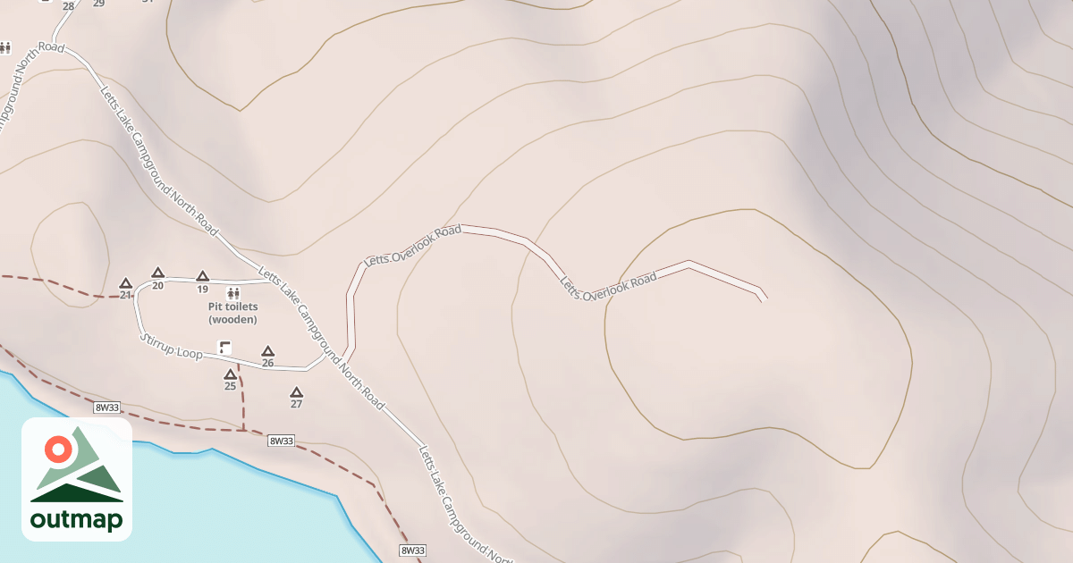 Map of LETTS OVERLOOK