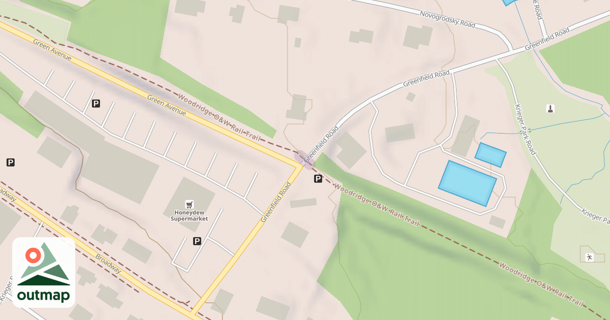Map of Woodridge O&W Rail Trail