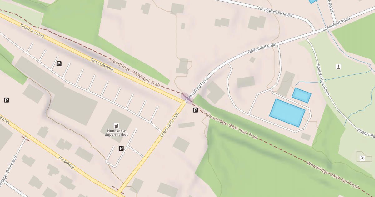 Map preview of Woodridge O&W Rail Trail