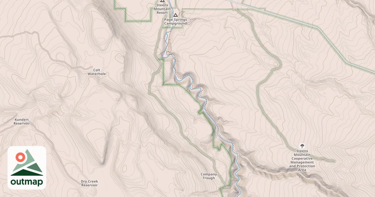 Map of Desert Trail  (Unmarked)