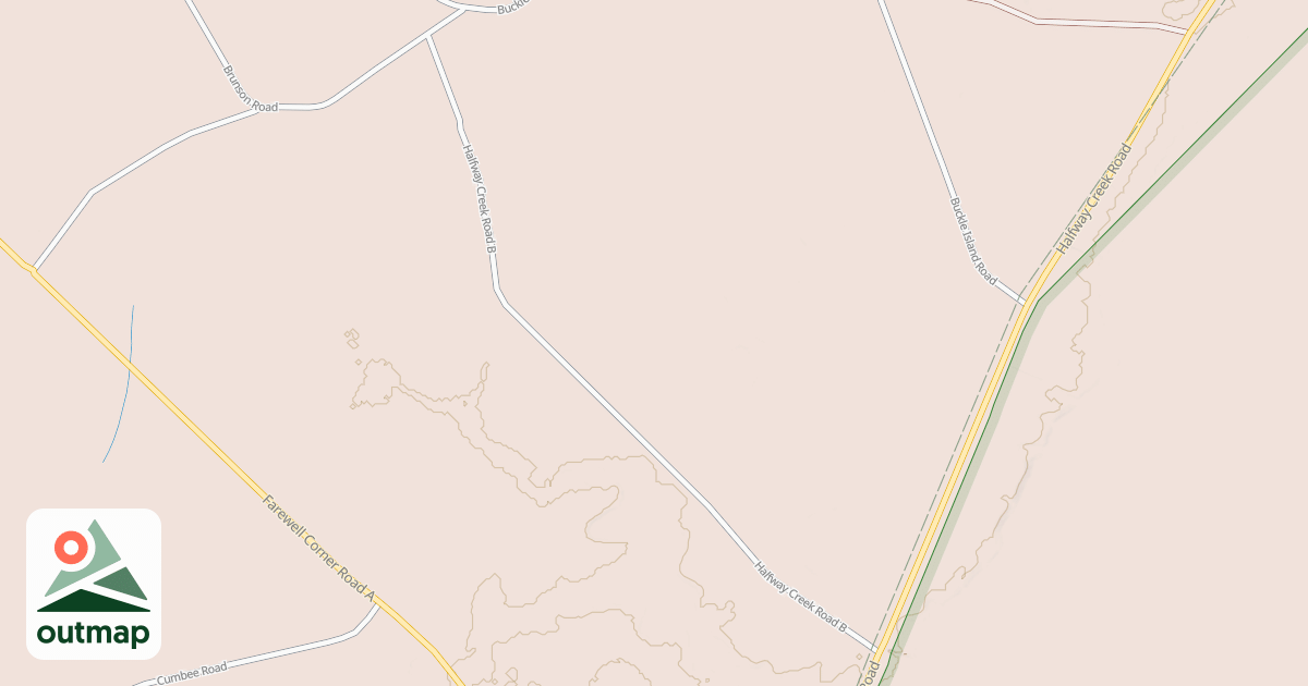 Map of HALFWAY CREEK B