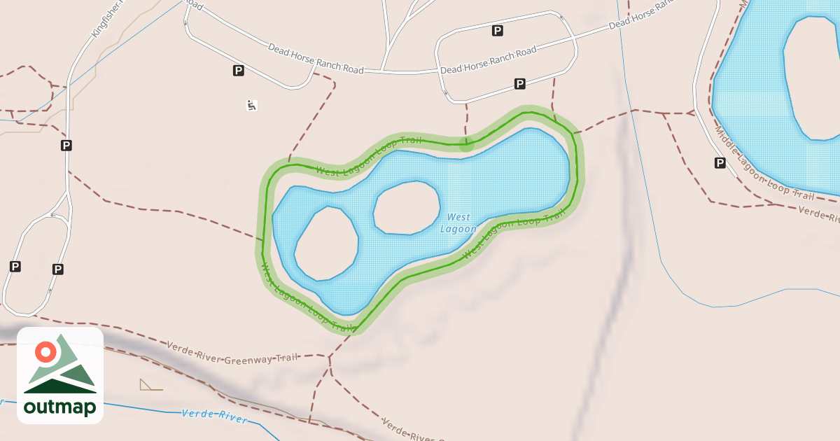 Map of West Lagoon Loop Trail