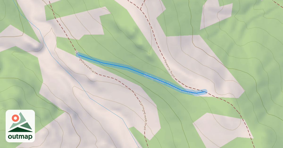 Map of Spring Creek - Towers Connector
