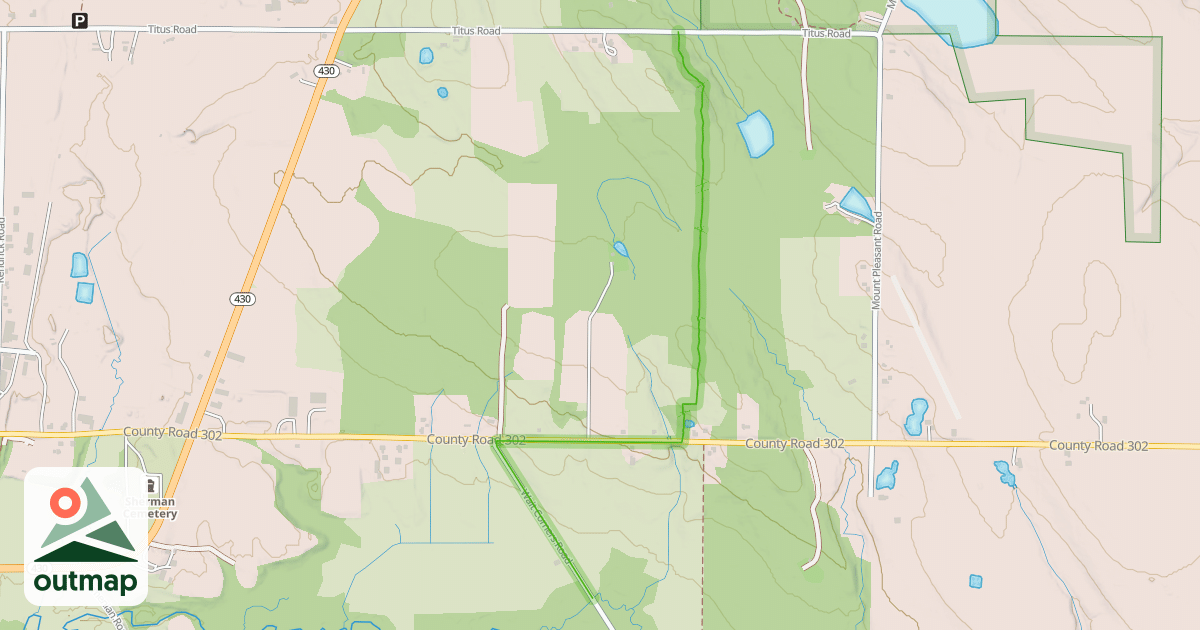 Map of Fred J. Cusimano Westside Overland Trail