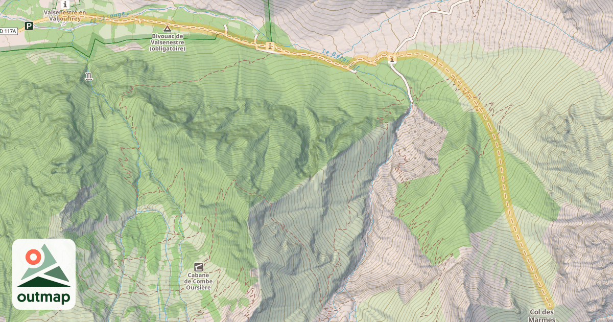 Map of Col des Marmes — Valsenestre