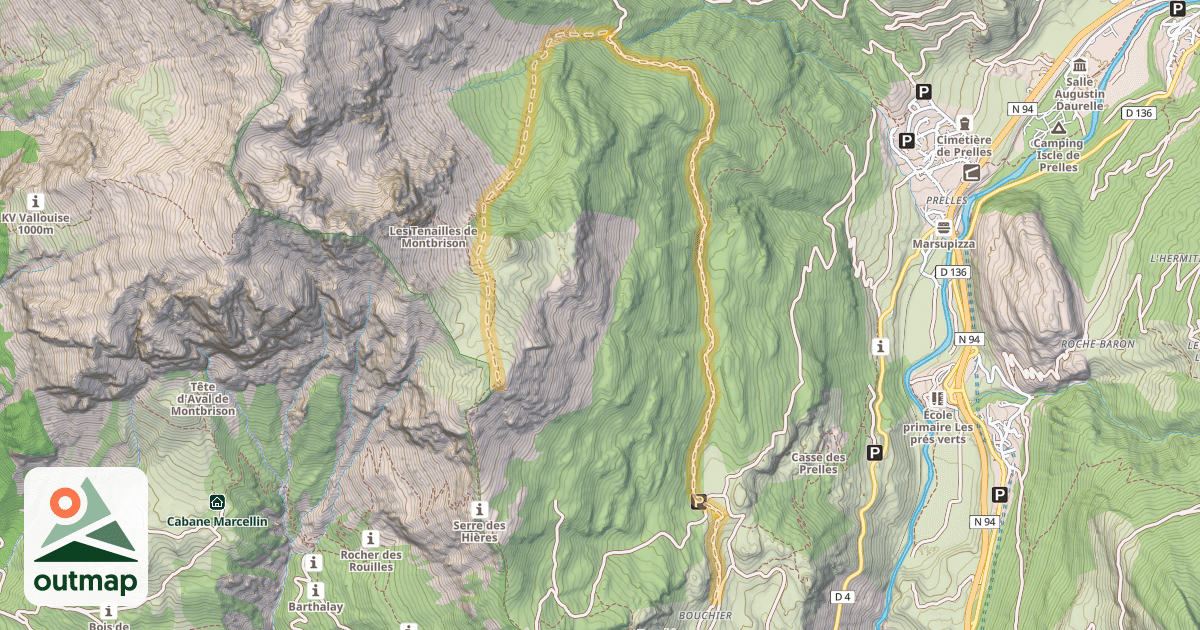Map of Croix de la Salcette — Bouchier