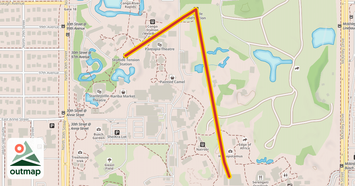 Map of Skyride