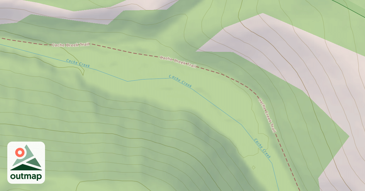 Map of Cache Creek Snow