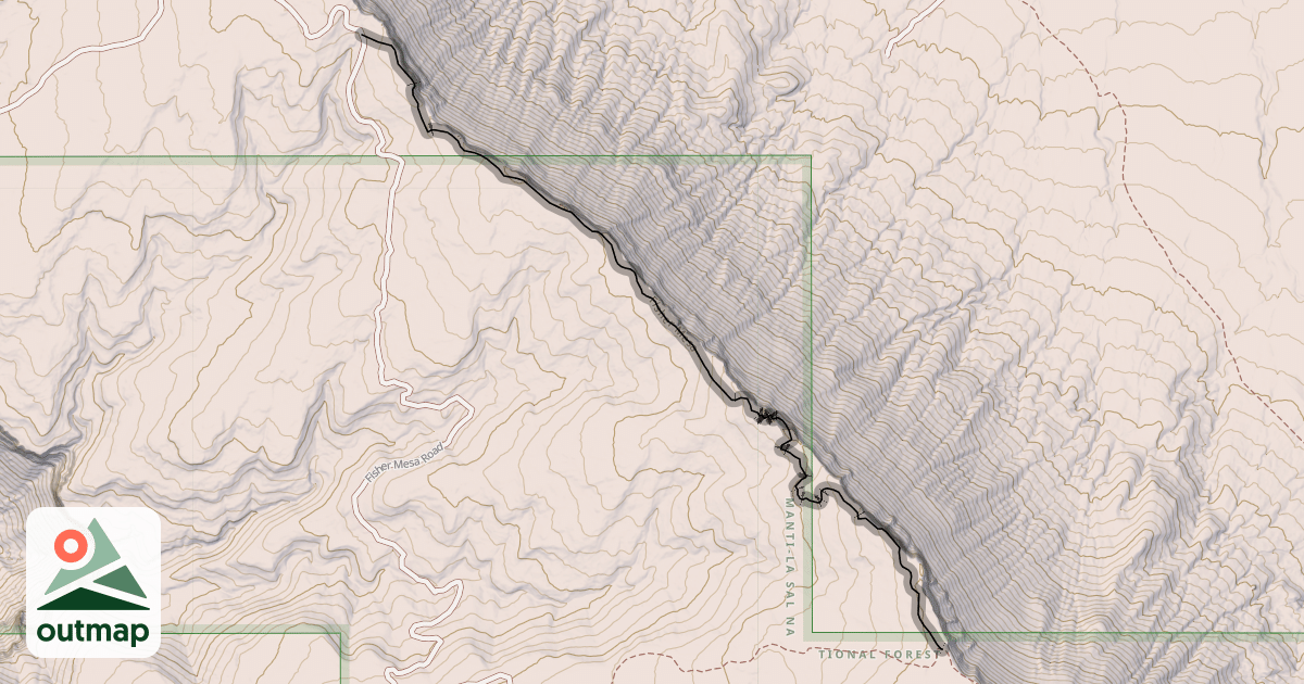 Map of Fisher Mesa