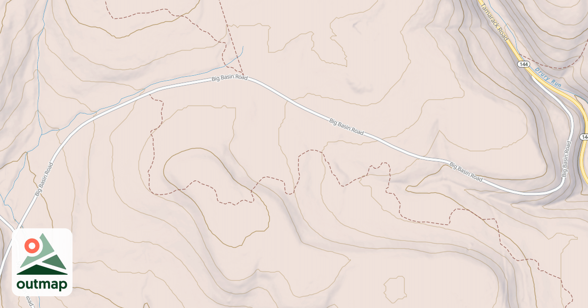 Map of Two Mile Run Snowmobile Trails