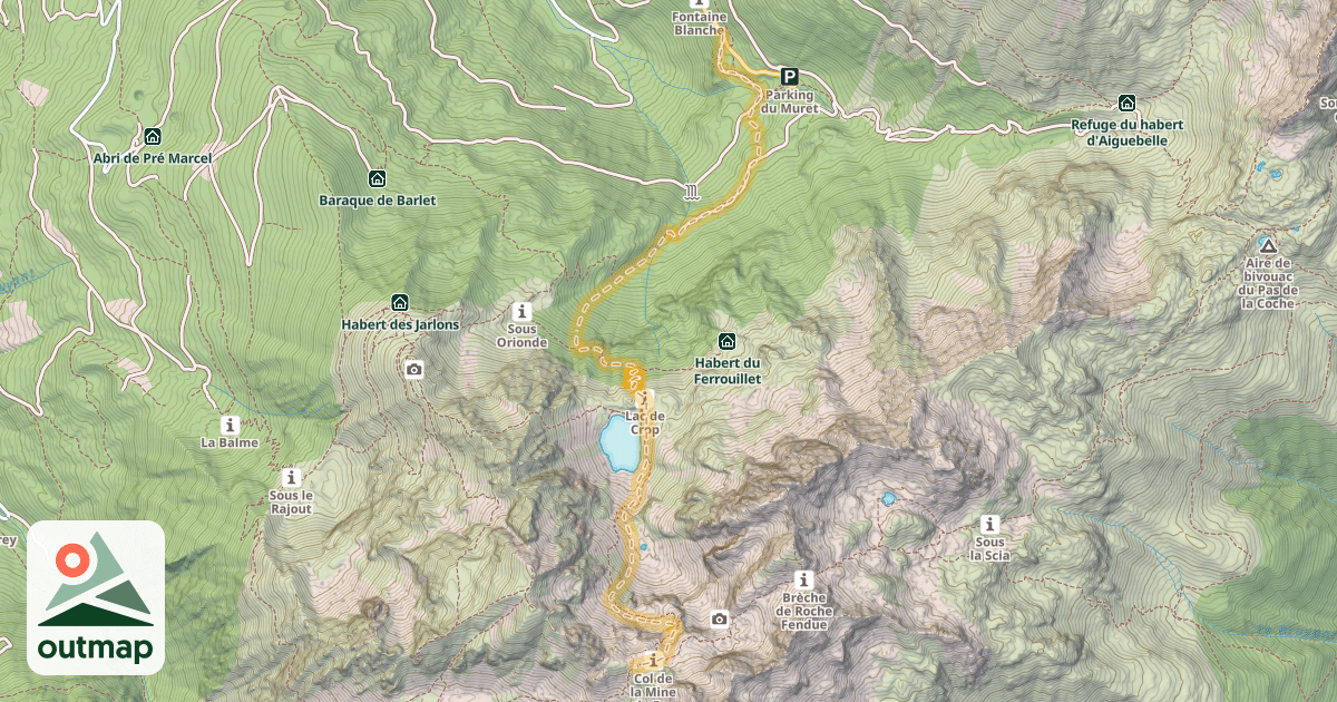 Map of Col de la Mine de Fer — Prabert