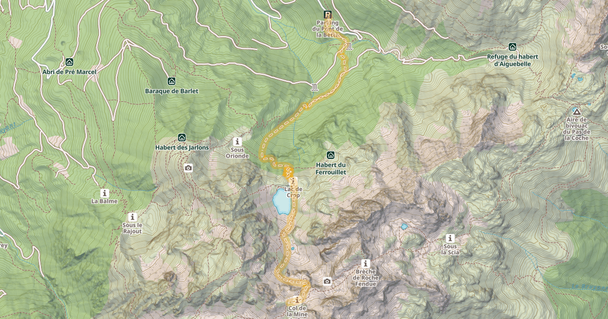 Map preview of Col de la Mine de Fer — Prabert