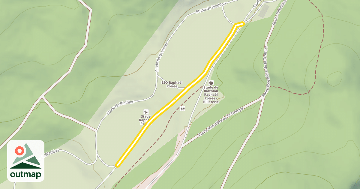 Map of Stade de Biathlon