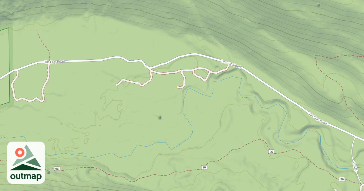 Map of (FDR) TIN CUP STUB