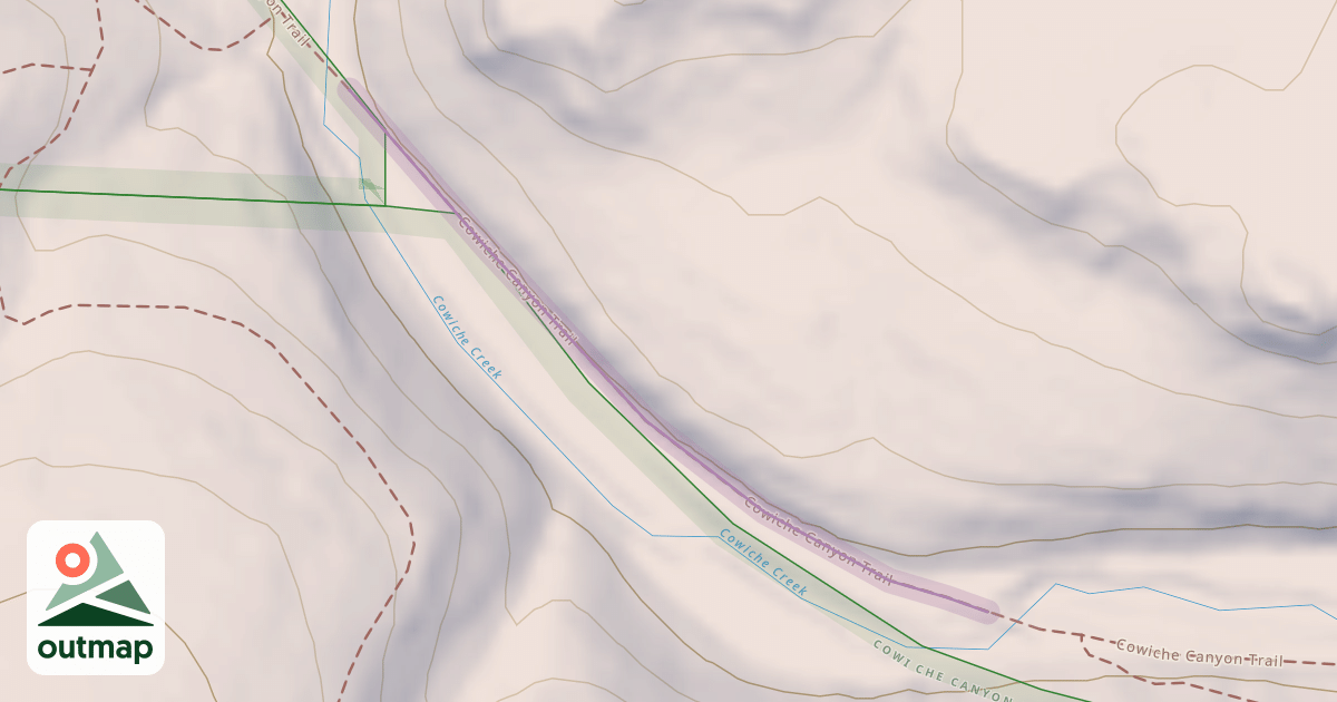 Map of Cowiche Canyon Trail