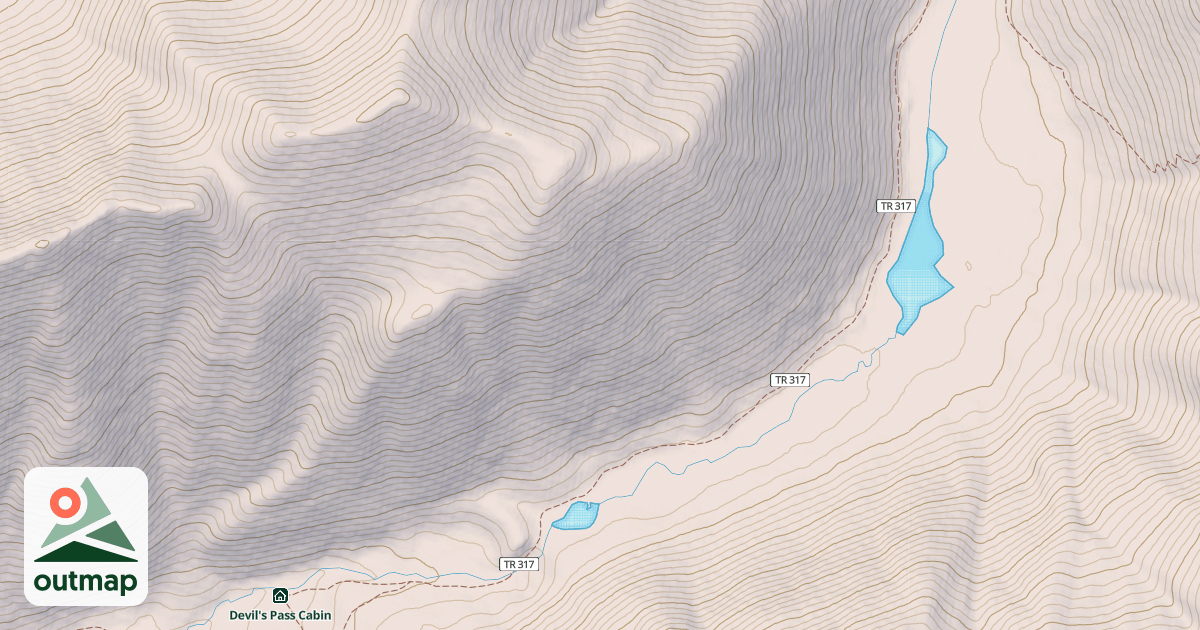 Map of Resurrection Pass Trail