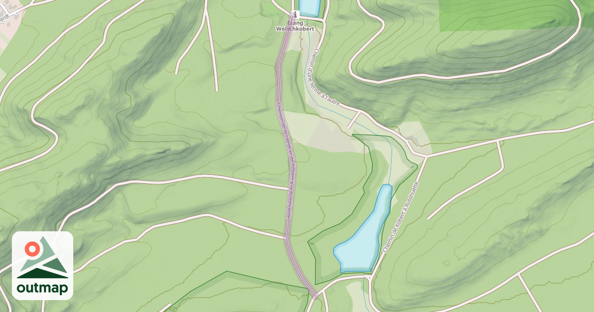 Map of Chemin de la Hardt et de Kobert à la Russhuette