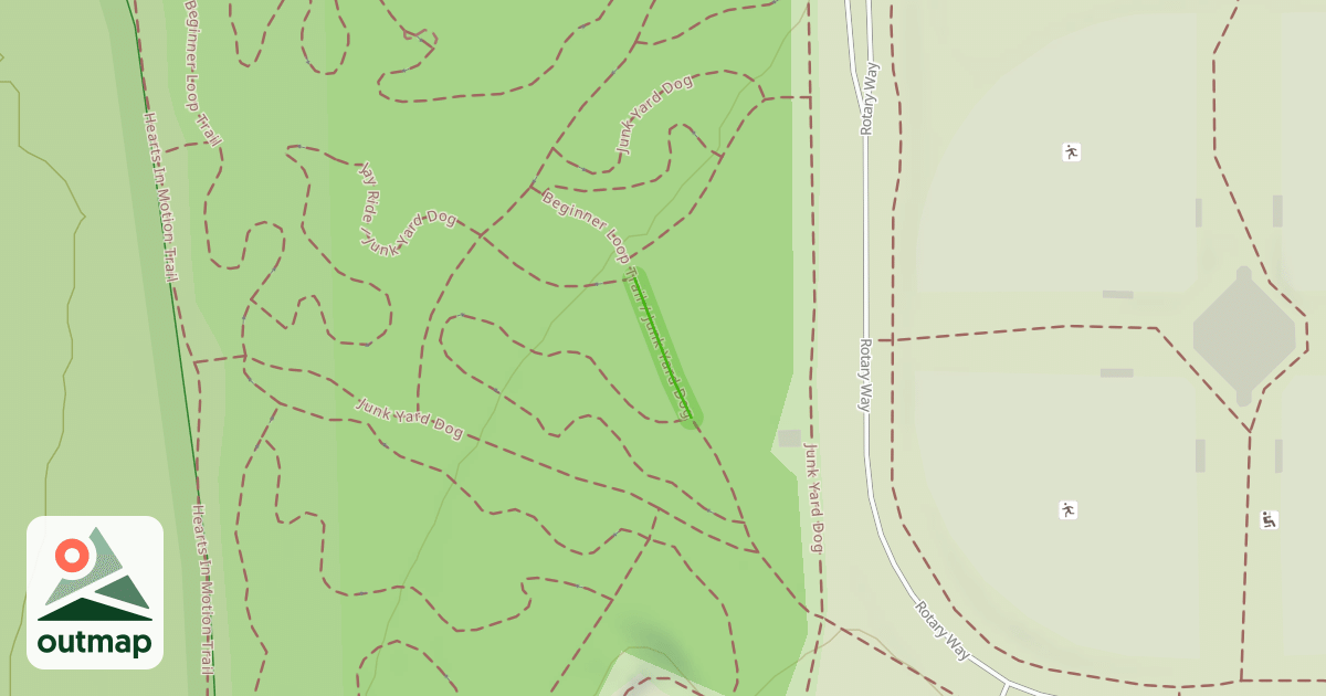 Map of Beginner Loop Trail / Junk Yard Dog
