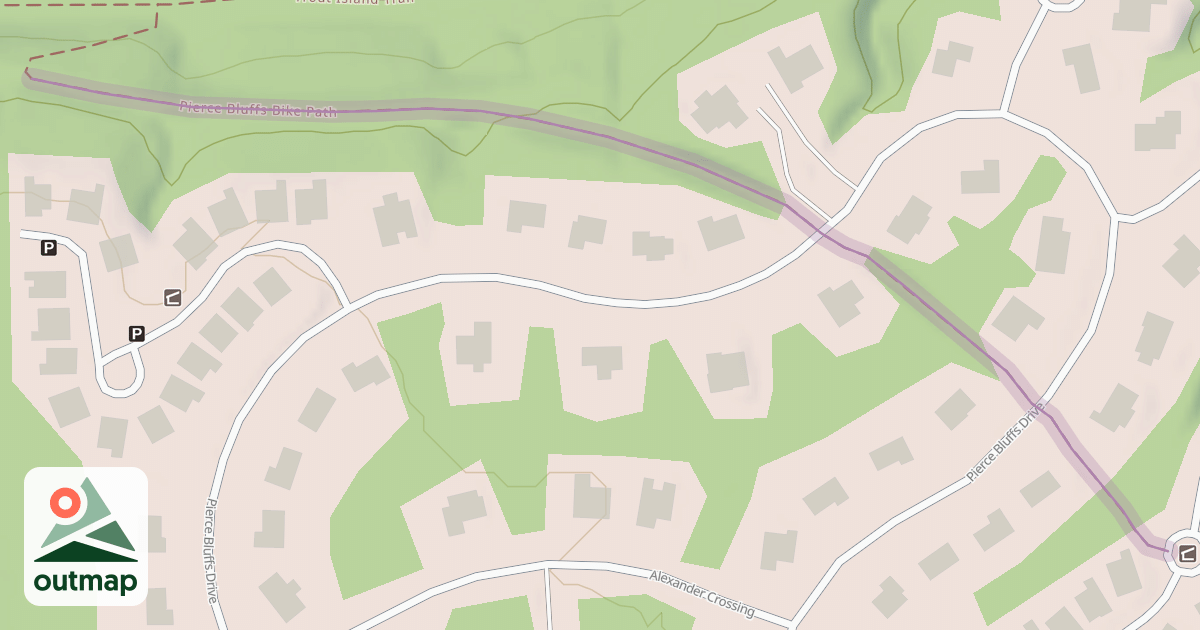 Map of Pierce Bluffs Bike Path