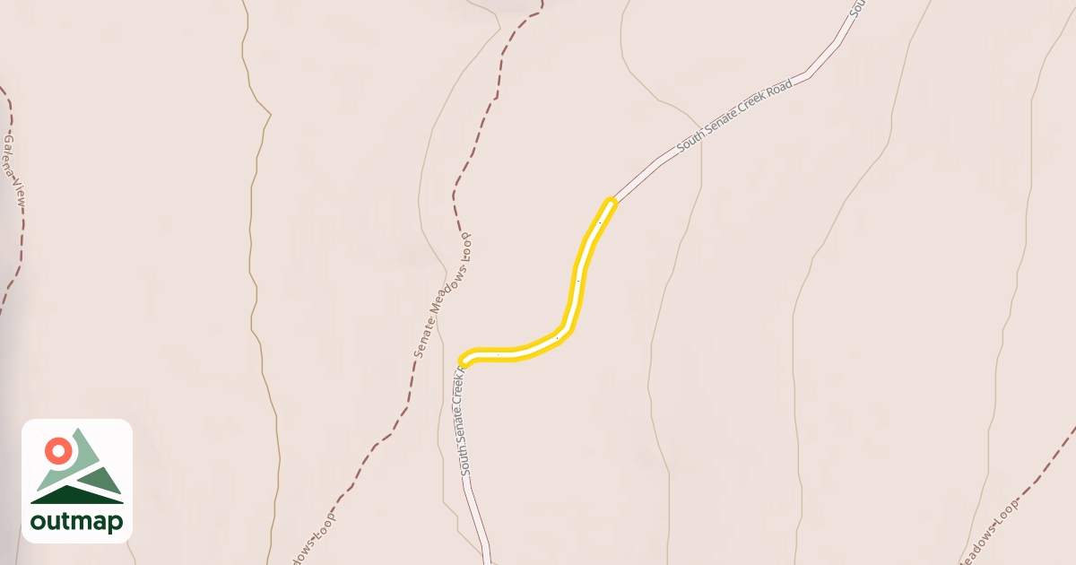 Map of South Senate Creek Road