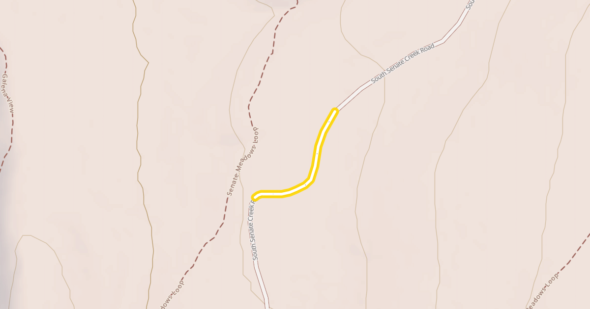 Map preview of South Senate Creek Road