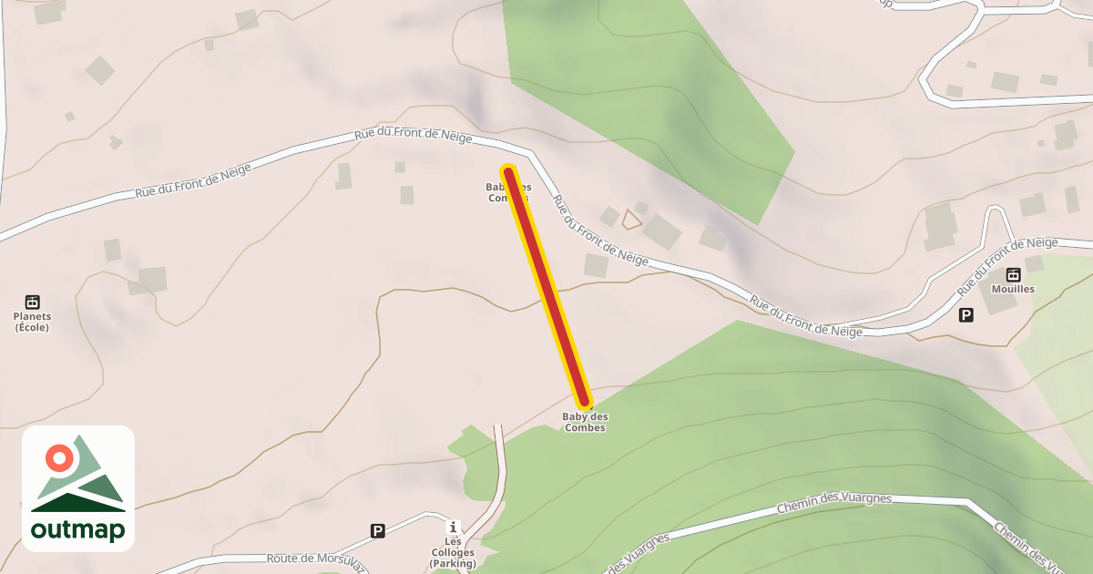 Map of Baby des Combes