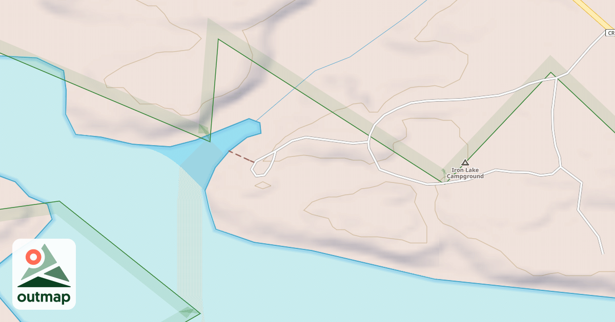 Map of IRON LAKE CARRY DOWN