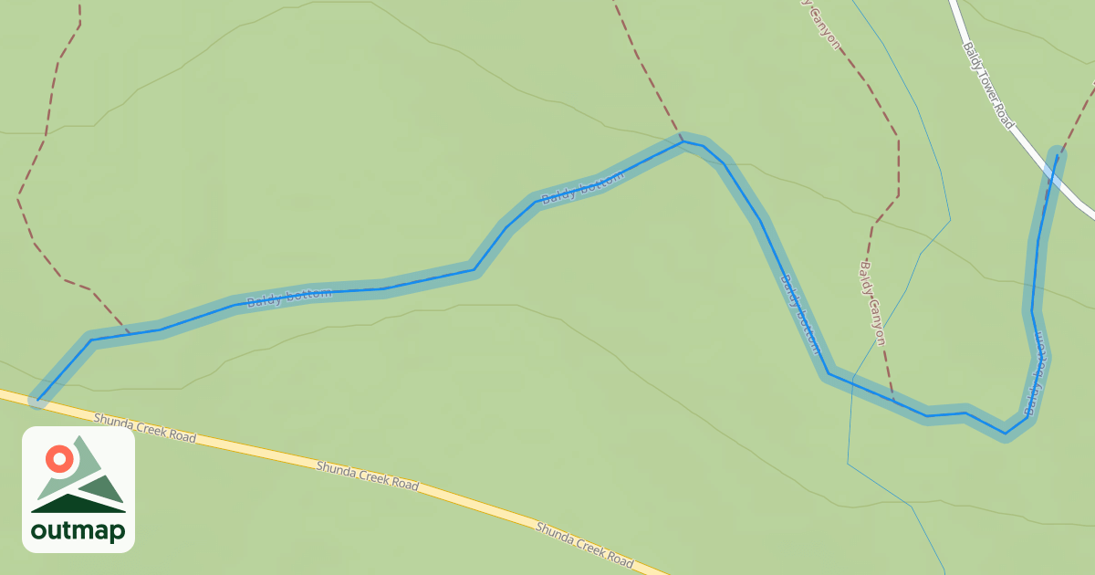 Map of Baldy bottom
