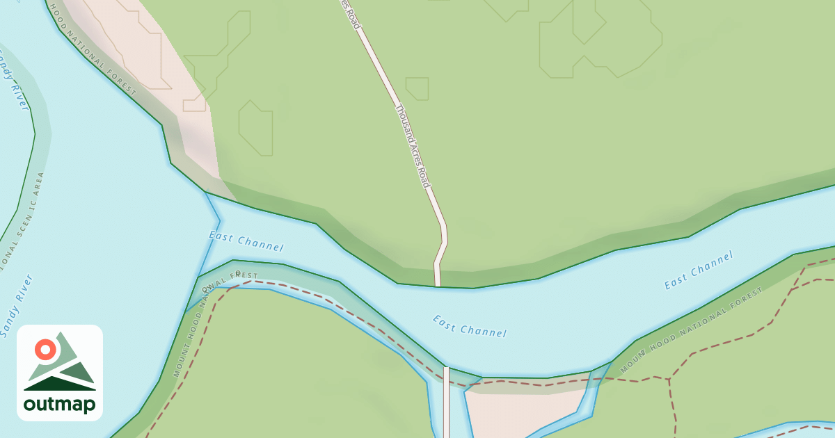 Map of SANDY RIVER DELTA