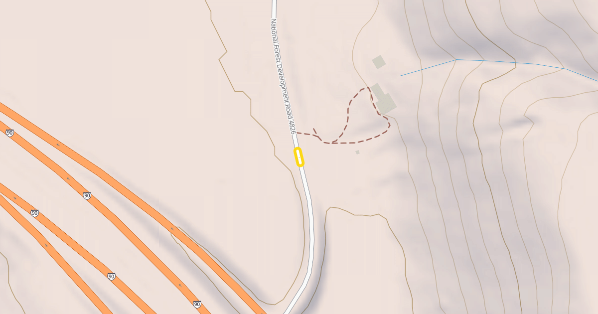 Map preview of National Forest Development Road 4826
