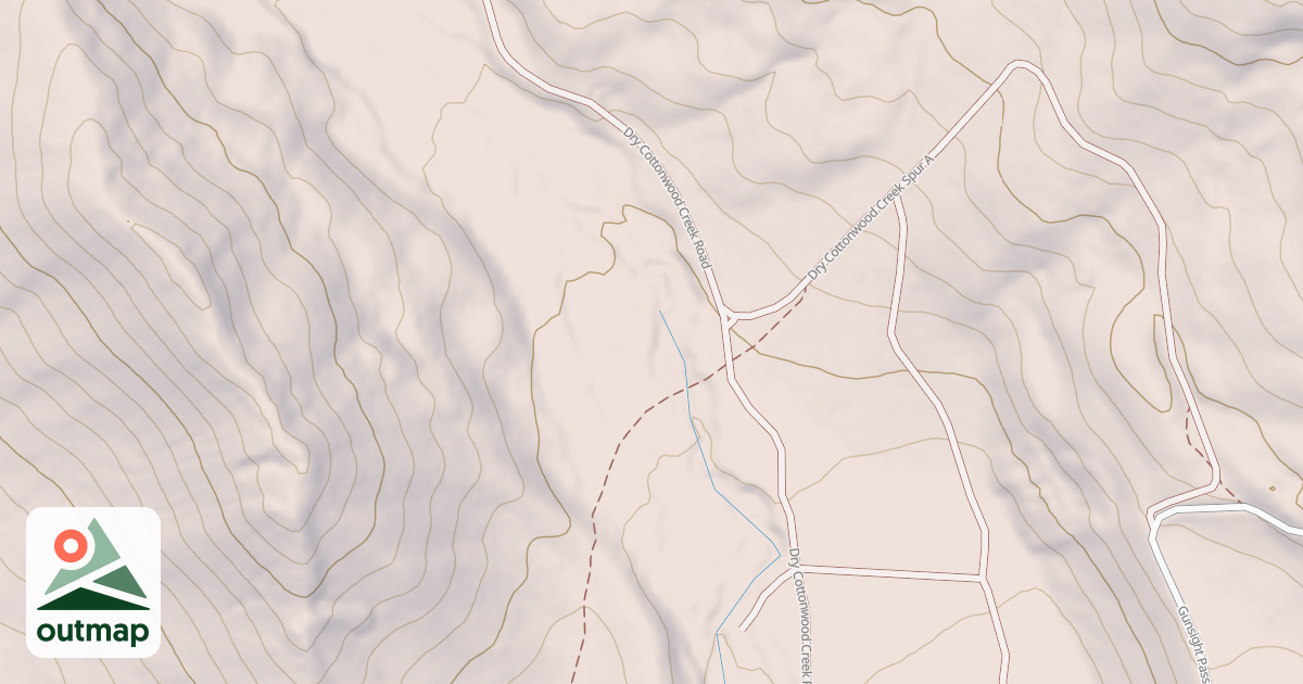 Map of DRY COTTONWOOD CR.