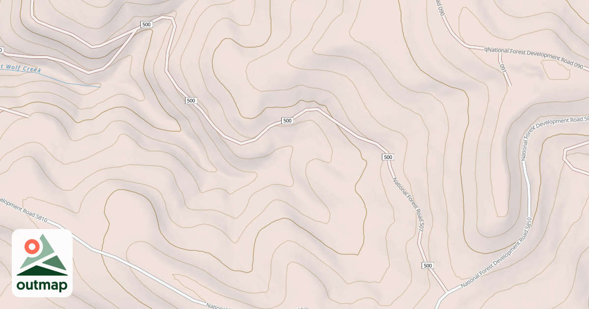 Map of USFS Motor Vehicle Use Map Roads {DA464A66-4E43-4EE6-AE19-A6C6EA72E00C}