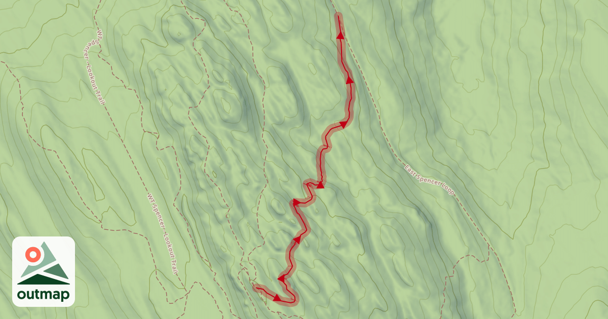 Map of Spencer Trails - Spooky Pete's