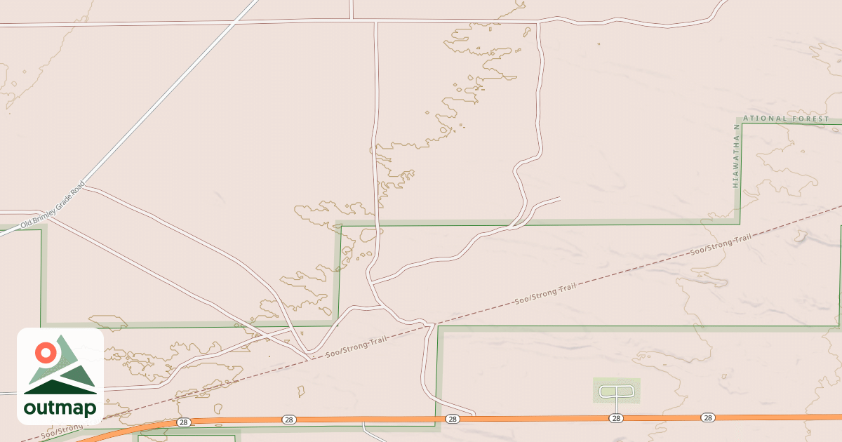 Map of M-28 SPUR 3034