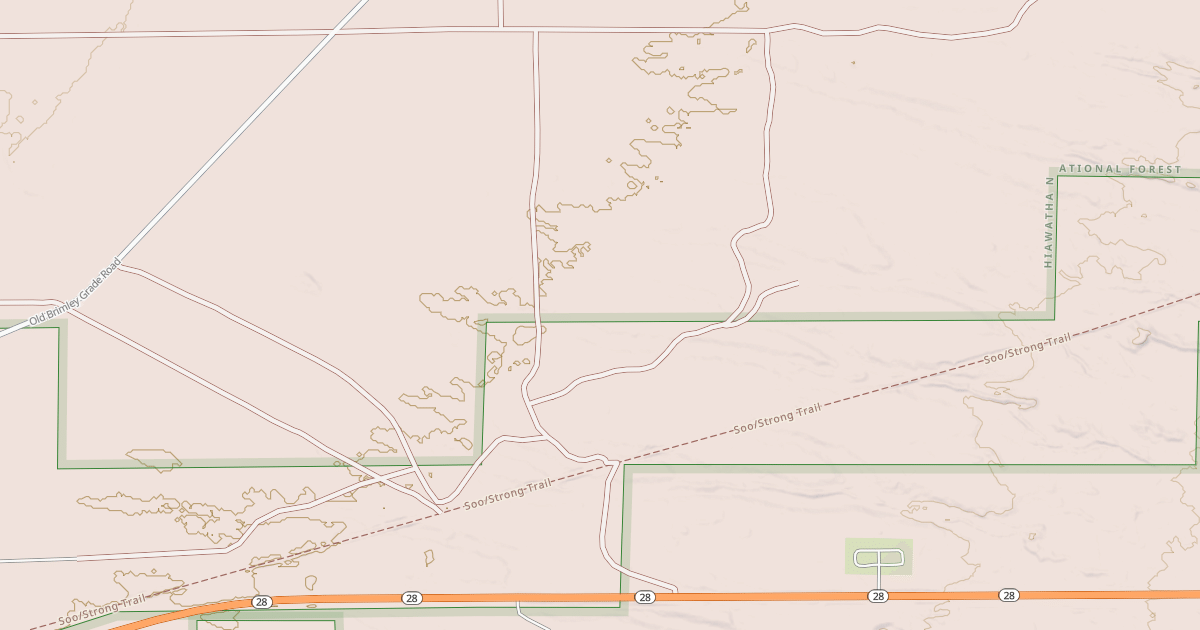 Map preview of M-28 SPUR 3034