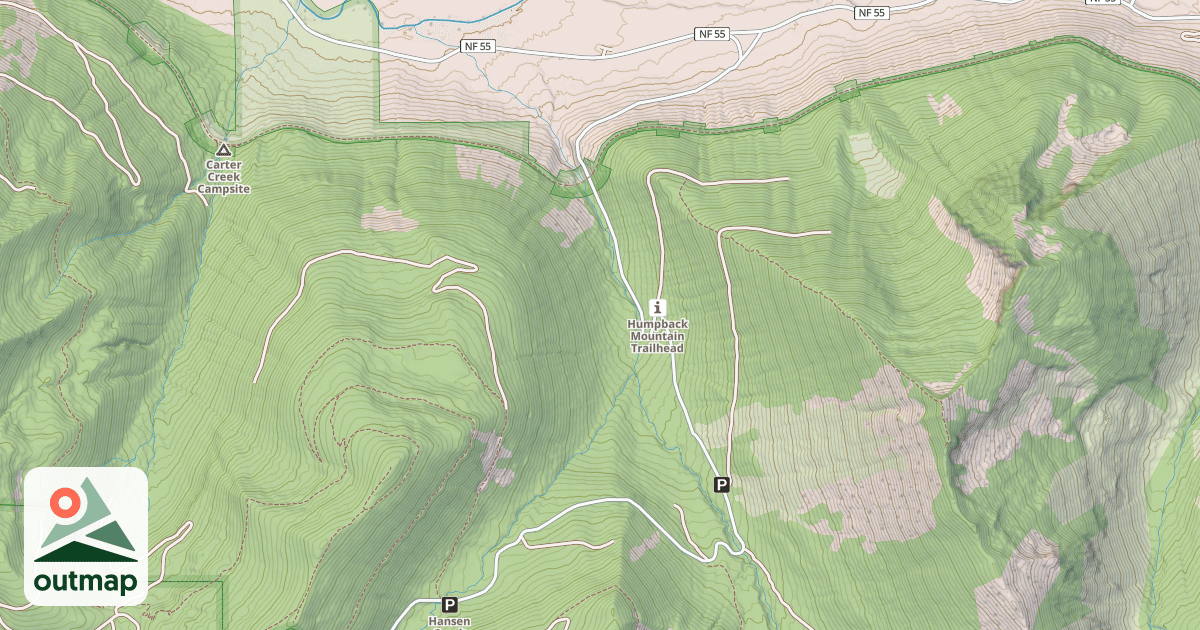 Map of HANSEN CREEK