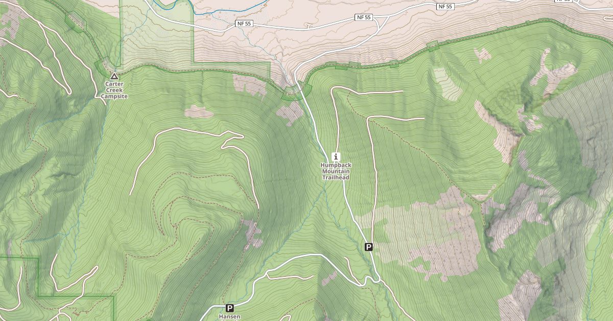Map preview of HANSEN CREEK