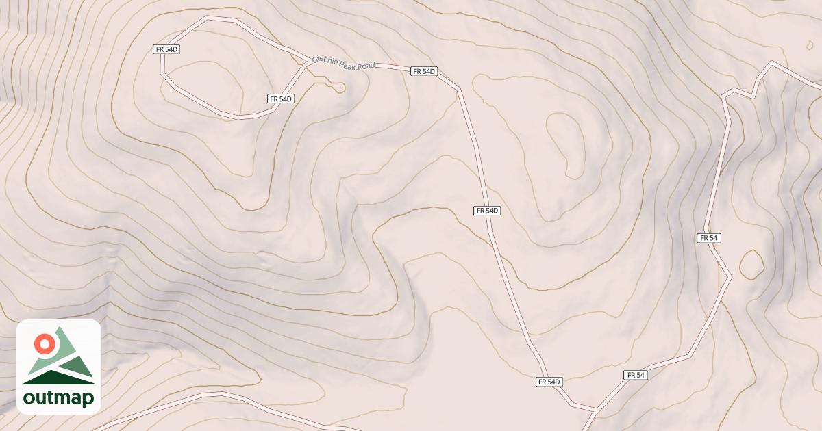 Map of GREENIE PEAK