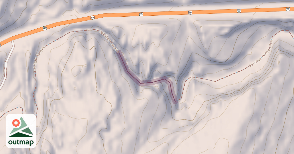 Map of Cat Stair Canyon