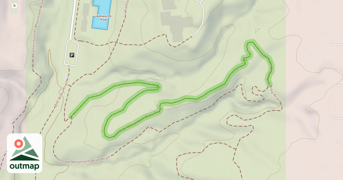 Map of Hillside Mountain Bike Trail