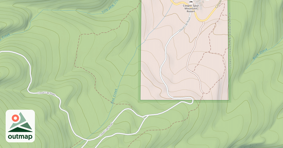 Map of CLOUD CAP ROAD