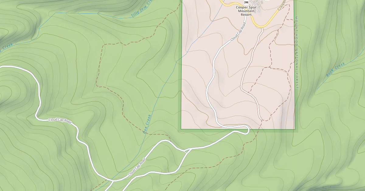 Map preview of CLOUD CAP ROAD