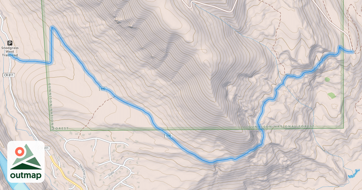 Map of Snodgrass Trail #590