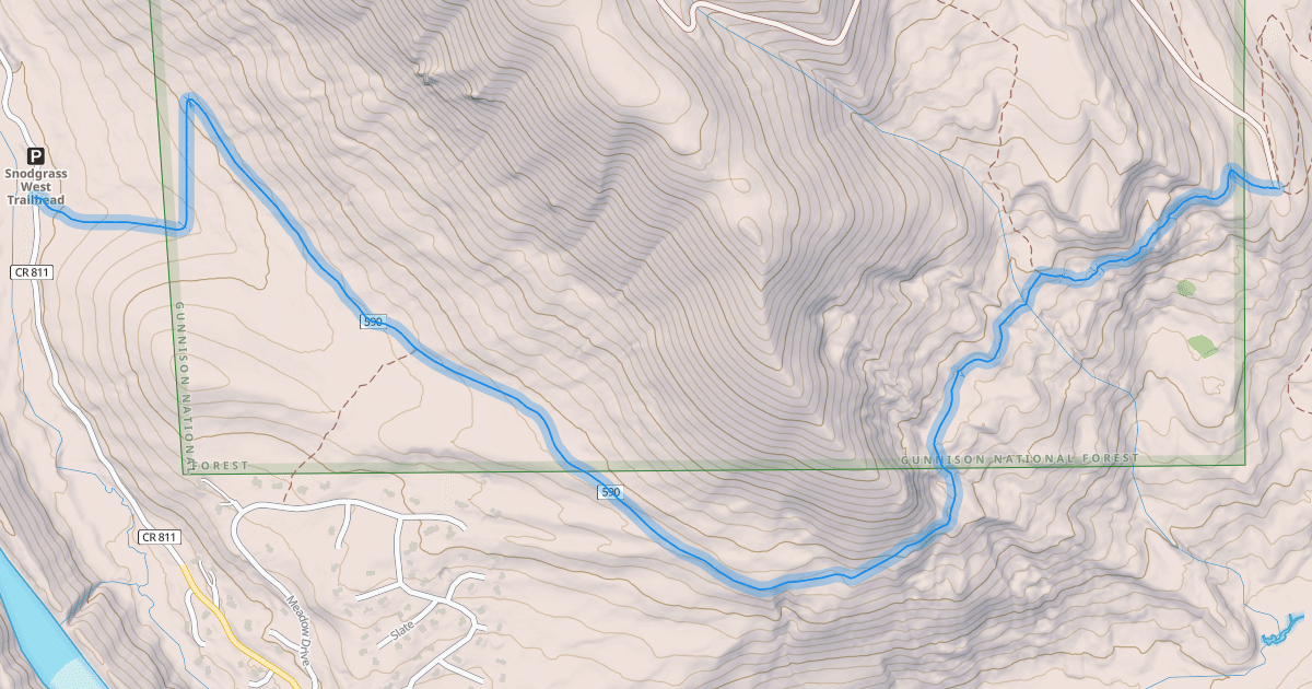 Map preview of Snodgrass Trail #590