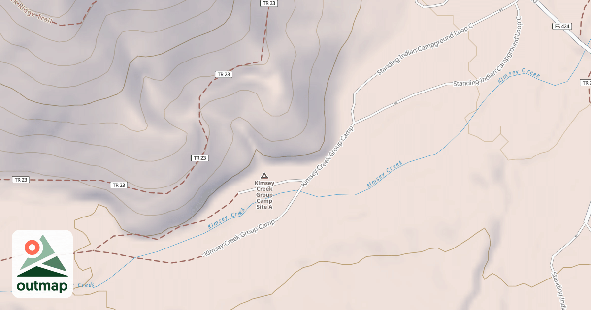 Map of KIMSEY CREEK GROUP CAMP