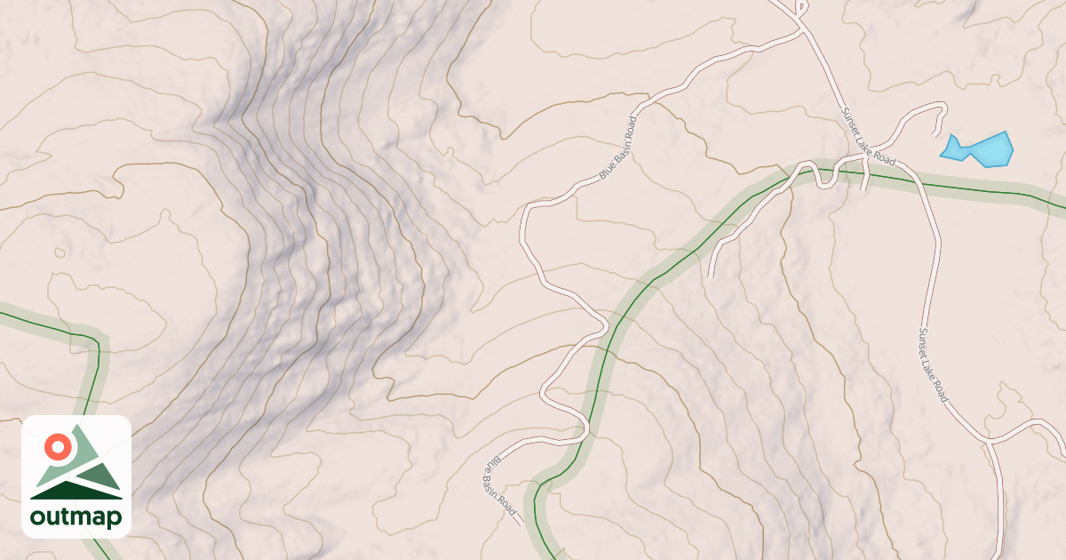 Map of BLUE BASIN ROAD